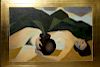 Chas Dodge (American 20th ) Reclining nude o/c  27 x 40" unsigned