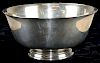 Dominick & Haff sterling silver bowl marked "Paul Revere Reproduction Sterling 1455 10in" and hallma
