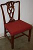 set of 6 Chippendale style mahogany dining chairs with upholstered seats