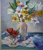 Gene Rybichi-Judkins (20th c) floral pastel 24 x 17" signed lower left
