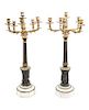 A Pair of Neoclassical Style Six-Light Candelabra, Height 26 inches.