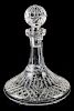 signed Waterford Lismore cut crystal ships decanter 10" x 7"