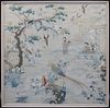 Chinese Embroidered Panel of Birds, Flowers, and