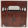 Chinese Multi-Purpose Carved Wood Cabinet.