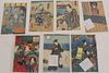 Collection of (9) Japanese Prints Inc. Toyokuni.