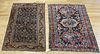 2 Vintage and Finely Hand Woven Area Carpets.