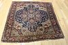 Antique And Finely Hand Woven Heriz Style Carpet.