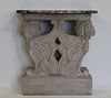 Finely Carved Marbletop Griffin Console Table