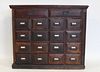 Antique Apothecary Cabinet With 18 Drawers.