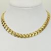 Vintage 14 Karat Yellow Gold Necklace. Signed 585, Italy.