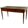 19th Century French Louis XVI style Mahogany Bureau Plat with Leather Top.
