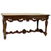 19/20th Century French Carved Walnut Center Table, With Carved Swag and Mask Decoration.