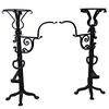Pair of Grand Scale 19/20th Century Italian Wrought Iron Fireplace Irons.