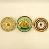 Collection of Three (3) Large Majolica Bowls.