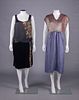 TWO SILK PARTY DRESSES, 1920-1930s