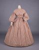 ROLLER PRINTED COTTON DAY DRESS, 1855-1865