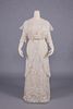 MIXED LACE & EMBROIDERED TEA DRESS, c. 1908