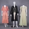 TWO SUMMER DRESSES & ONE COAT, LATE 1910- 1930s