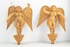 Pr Indian Carved Wooden Angels