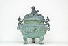 Chinese Bronze Archaic Style Tripod Censer 
