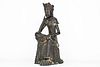 Chinese Bronze Statue Seated Woman
