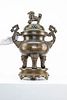 Large Ornate Chinese Mixed Metal Bronze Censer