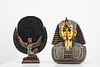 Grp: 2 Egyptian Style Bust and Goddess Isis Mirror