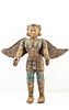 Large Indian Architectural Carved Wood Angel
