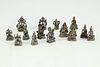 Grp: 14 Miniature Metal Buddha Figures