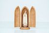 PEMA Italian Wood Carving of Mary in Niche