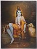 Dharam Veer Mixed Media Painting of Krishna