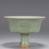 Chinese Celadon Glazed Stem Bowl