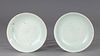 Pair of Antique Chinese Celadon Glazed Dishes