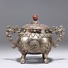 Elaborate Chinese Metal Covered Censer
