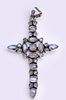 Sterling Silver Aquamarine Cross