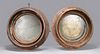 Two Antique Metal Porthole Covers