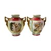 Pair Of Royal Vienna Ceramic VasesÂ 
