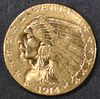 1914-D GOLD $2.5 INDIAN  BU