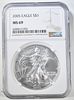 2005 AMERICAN SILVER EAGLE NGC MS-69