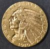 1910-S $5 GOLD INDIAN AU/BU