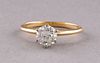 14K Gold & Diamond Solitaire Engagement Ring