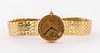 Corum 18K Gold Watch w/ 1886 $5 Gold Piece
