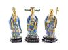 3 Chinese Cloisonne Immortal Figures