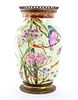 Hand-Painted Porcelain Flower Vase - Fish, Flowers