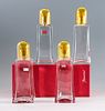 4 Baccarat Crystal Carre Flacons / Decanters