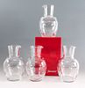 4 Baccarat Crystal Pitchers / Vases