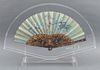 Chinese Hand Painted Fan with Gilt Details