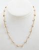 14K Rose Gold Cultured Pearl Necklace