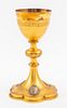 French Gilt and Silvered Metal Chalice
