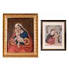 Two Decorative Works Depicting Madonna and Child, 20th Century,